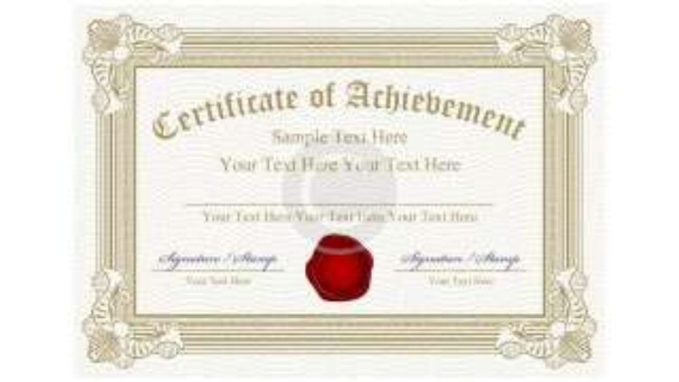 Carl’s Certificate