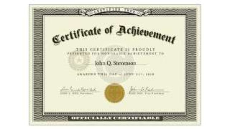 Smith’s Certificate